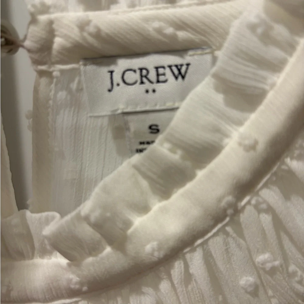 J. Crew Cream Textured Blouse